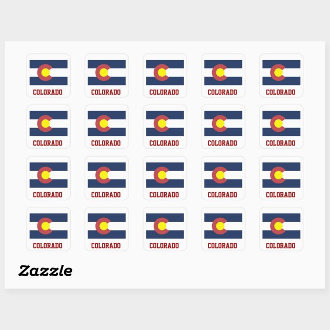 Flag of Colorado Square Sticker (Sheet)
