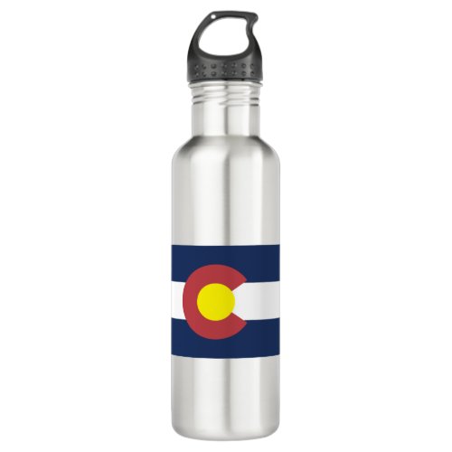 Flag of Colorado Stainless Steel Water Bottle