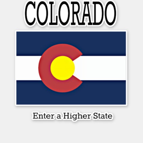Flag of Colorado with state motto Sticker