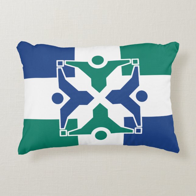 Flag of Columbia, Missouri Accent Pillow (Front)