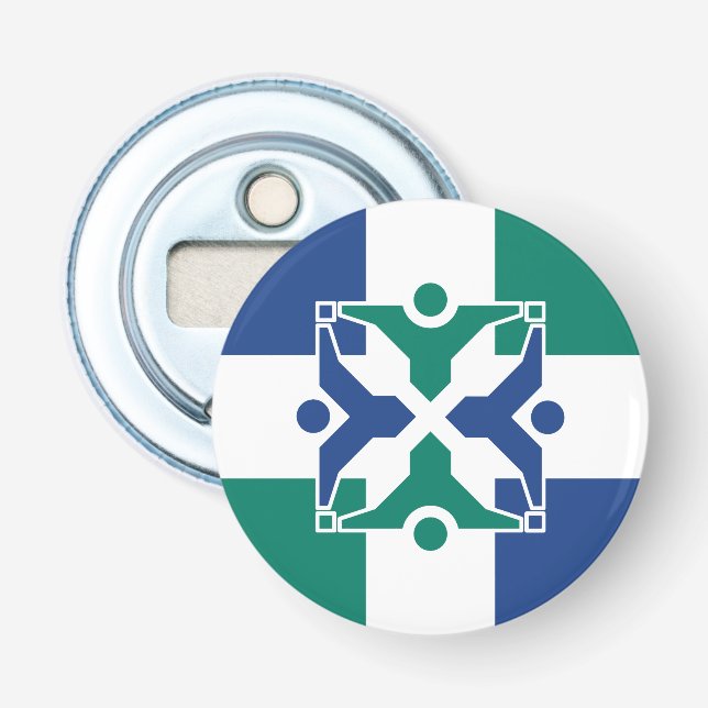 Flag of Columbia, Missouri Bottle Opener (Front)