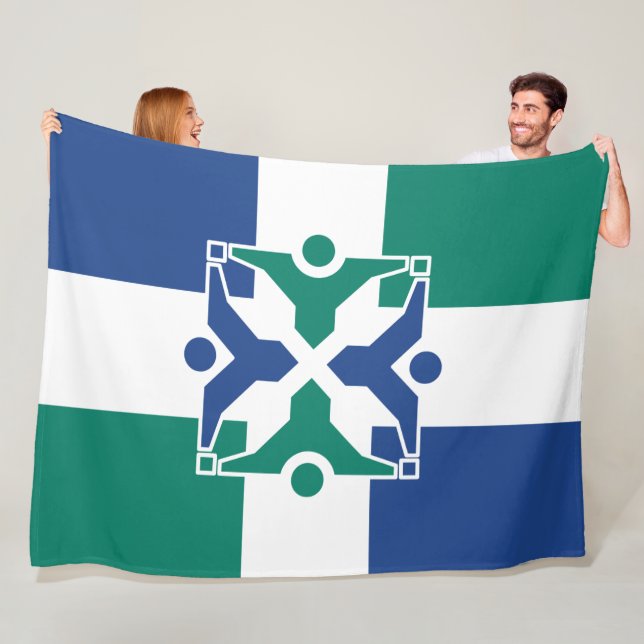 Flag of Columbia (Missouri) Fleece Blanket (In Situ)
