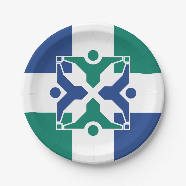 Flag of Columbia, Missouri Paper Plates (Front)