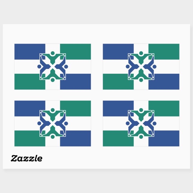 Flag of Columbia, Missouri Rectangular Sticker (Sheet)