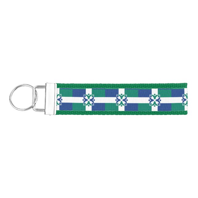 Flag of Columbia, Missouri Wrist Keychain (Keys on Left)