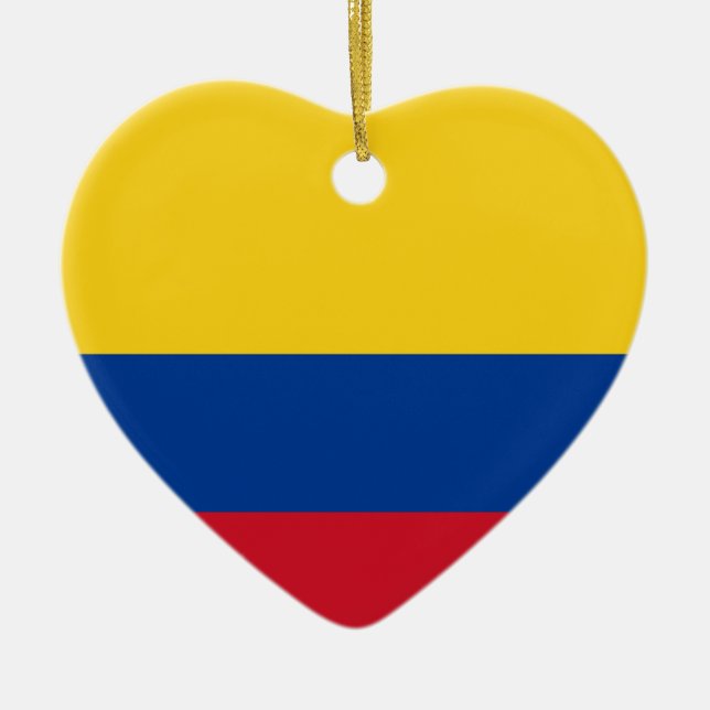 Flag of Columbia, Republic of Colombia Ceramic Ornament (Front)