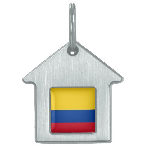 Flag of Columbia Republic of Colombia Pet Name Tag