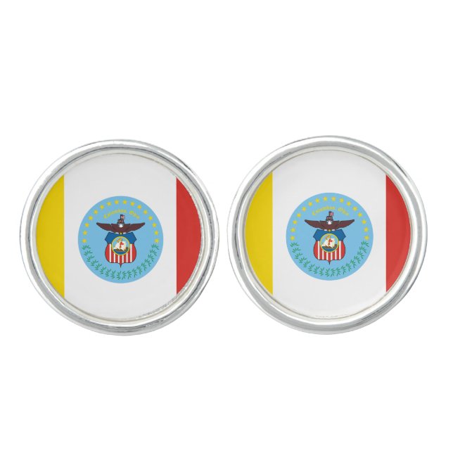 Flag of Columbus, Ohio Cufflinks (Front)