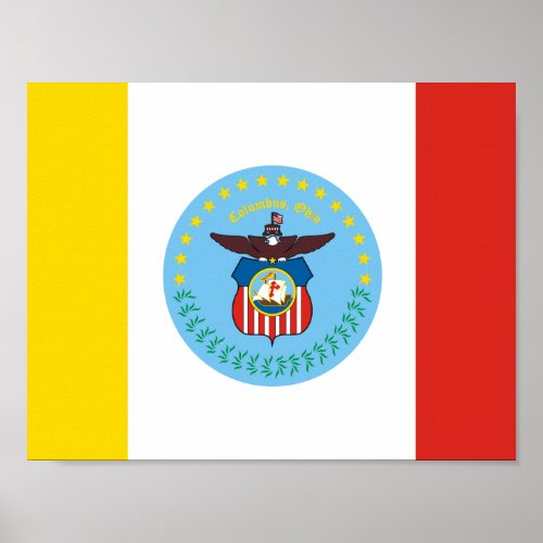 Flag of Columbus Ohio Poster