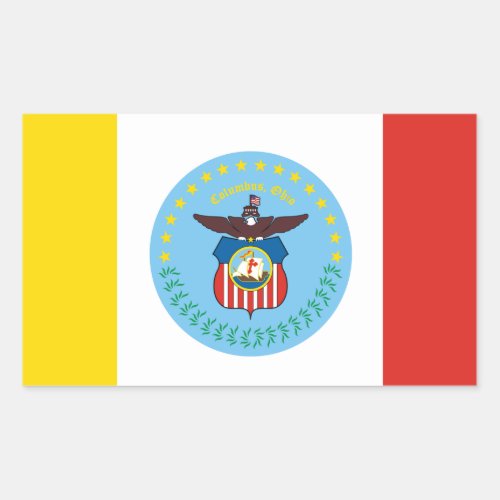 Flag of Columbus Ohio Rectangular Sticker