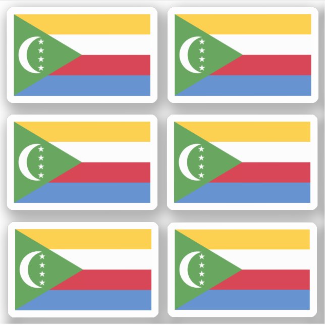 Flag of Comoros - a collection Sticker (Front)