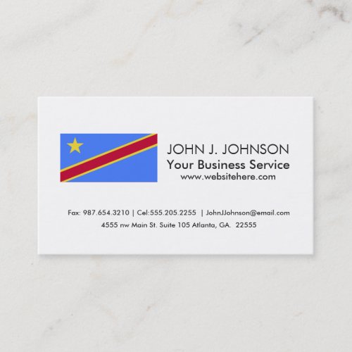 Flag of Congo Business Card