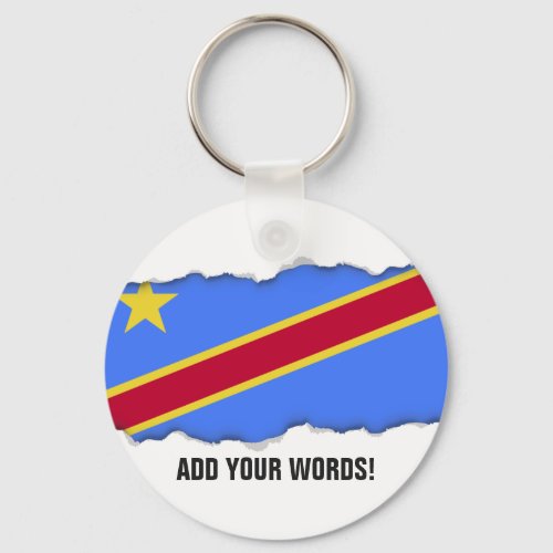 Flag of Congo Keychain