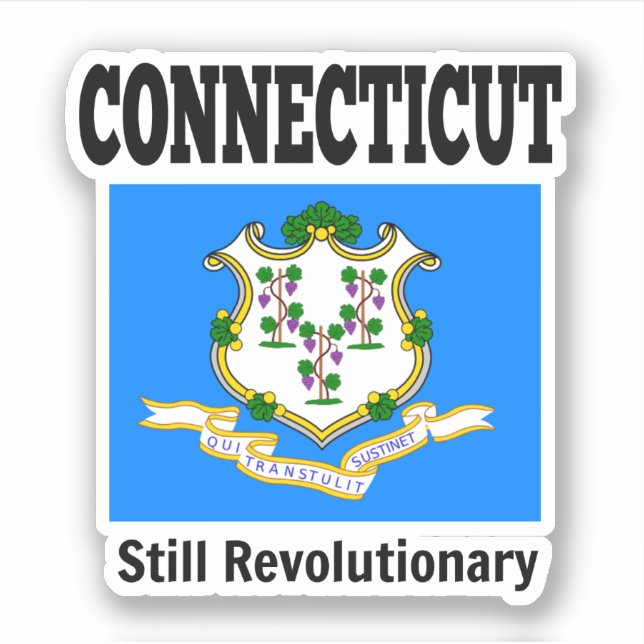 Flag of Connecticut, United States Sticker (Front)