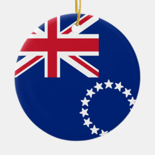 Flag of Cook Islands Ceramic Ornament