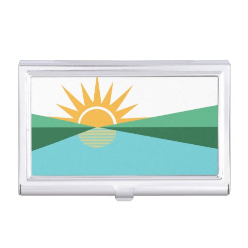 Flag of Coral Springs Florida Business Card Case