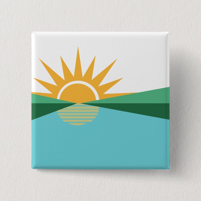 Flag of Coral Springs, Florida Button (Front)