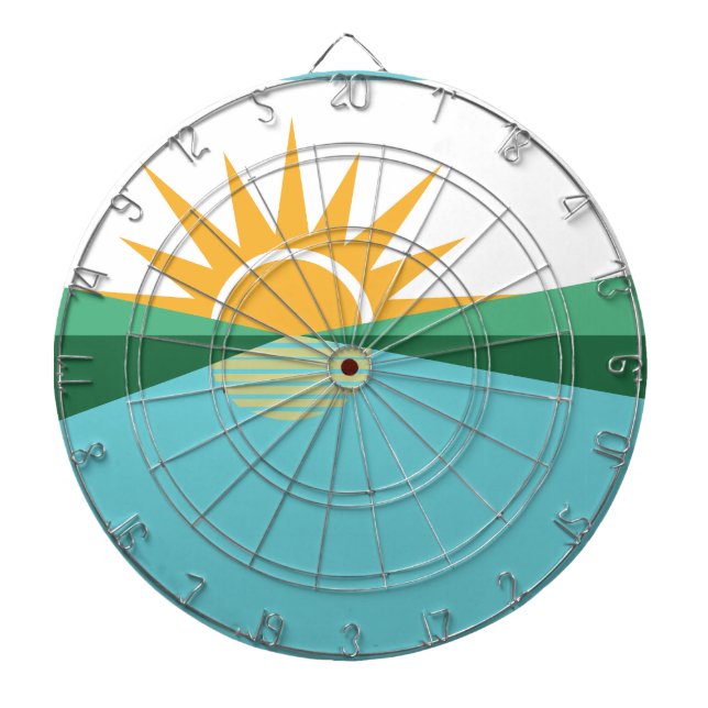 Flag of Coral Springs, Florida Dart Board (Front)