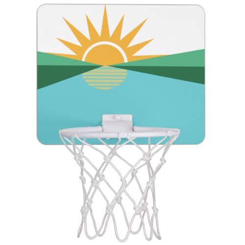 Flag of Coral Springs Florida Mini Basketball Hoop