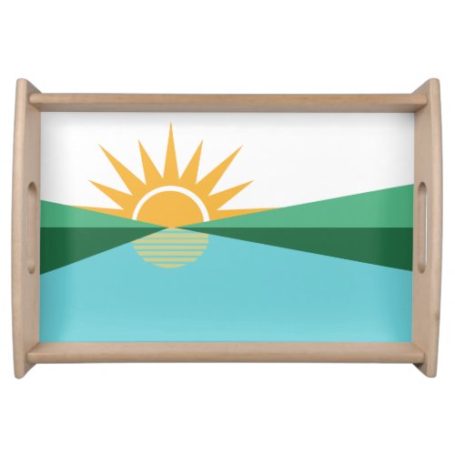 Flag of Coral Springs Florida Serving Tray