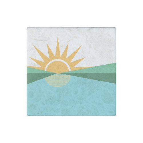 Flag of Coral Springs Florida Stone Magnet