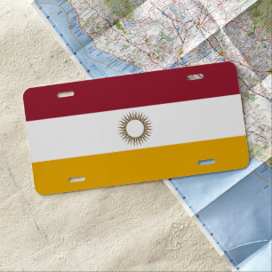 Flag of Córdoba - city, Argentina License Plate
