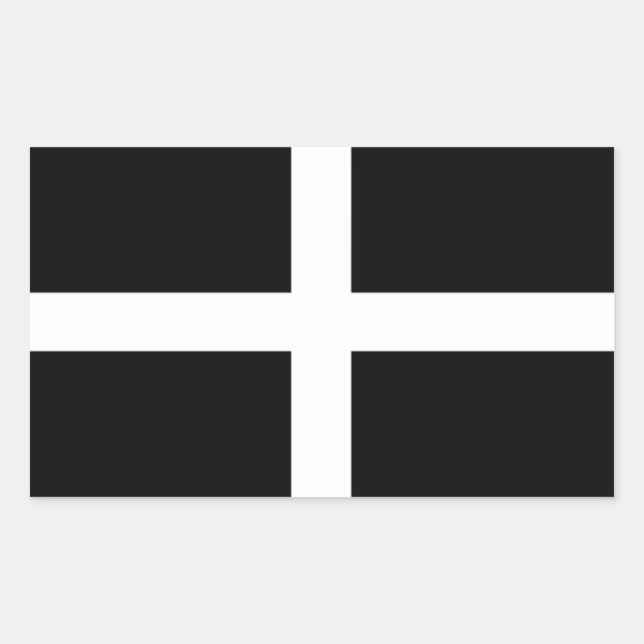 Flag of Cornwall Rectangular Sticker (Front)