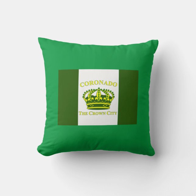 Flag of Coronado, California Throw Pillow (Front)
