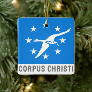 Flag of Corpus Christi, Texas Ceramic Ornament