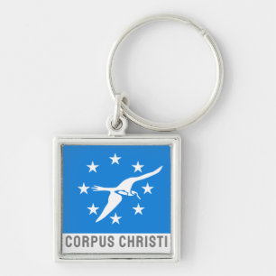 Flag of Corpus Christi, Texas Keychain