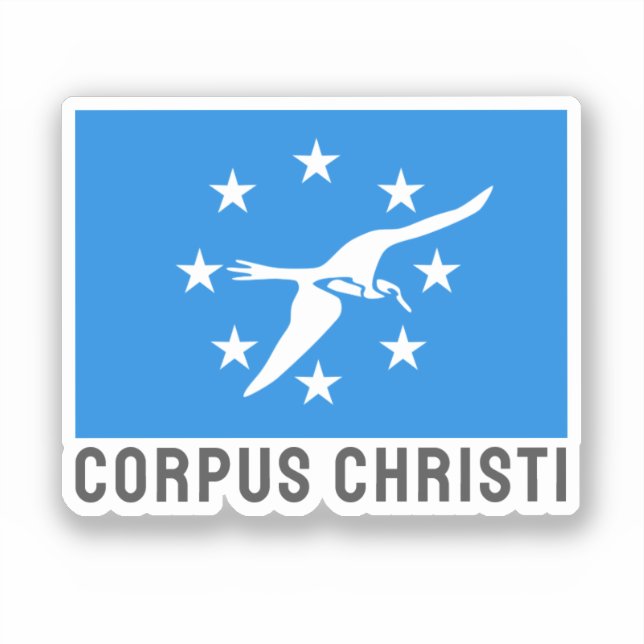 Flag of Corpus Christi, Texas Sticker (Front)