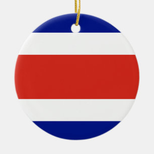 Flag of Costa Rica Ceramic Ornament