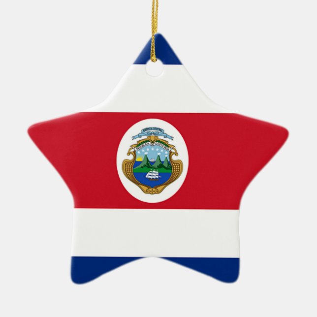 Flag of Costa Rica Ceramic Ornament (Front)