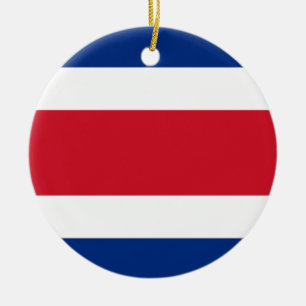 Flag of Costa Rica Ceramic Ornament