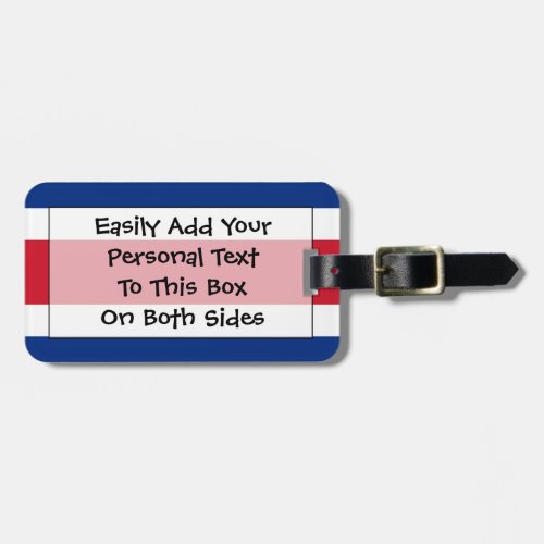 Flag of Costa Rica Easy ID Personal Luggage Tag