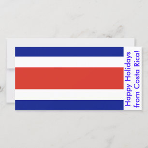 Flag of Costa Rica, Happy Holidays from Costa Rica Holiday Card