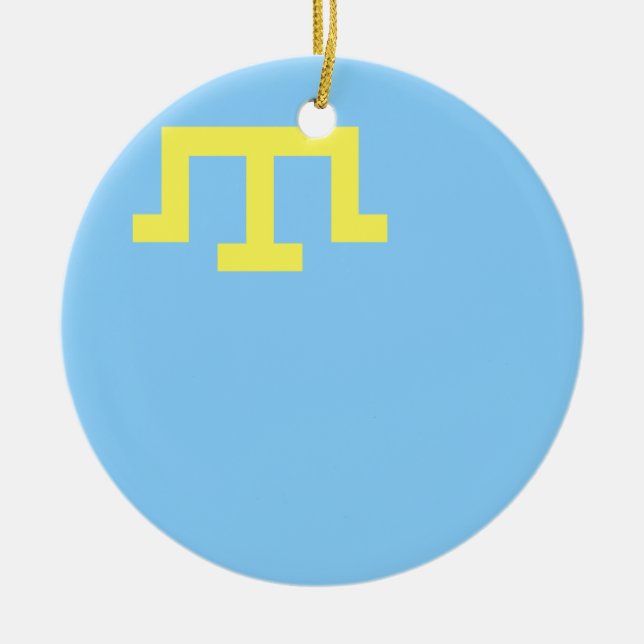 Flag of Crimean Tatars Ceramic Ornament (Front)