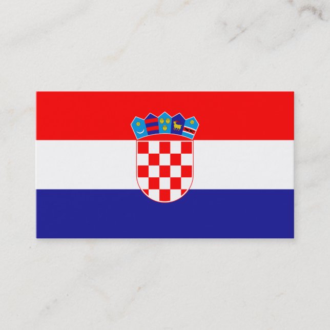 Flag of Croatia Business Cards (Front)