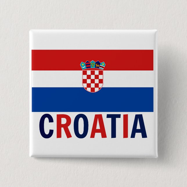 Flag of Croatia Button (Front)