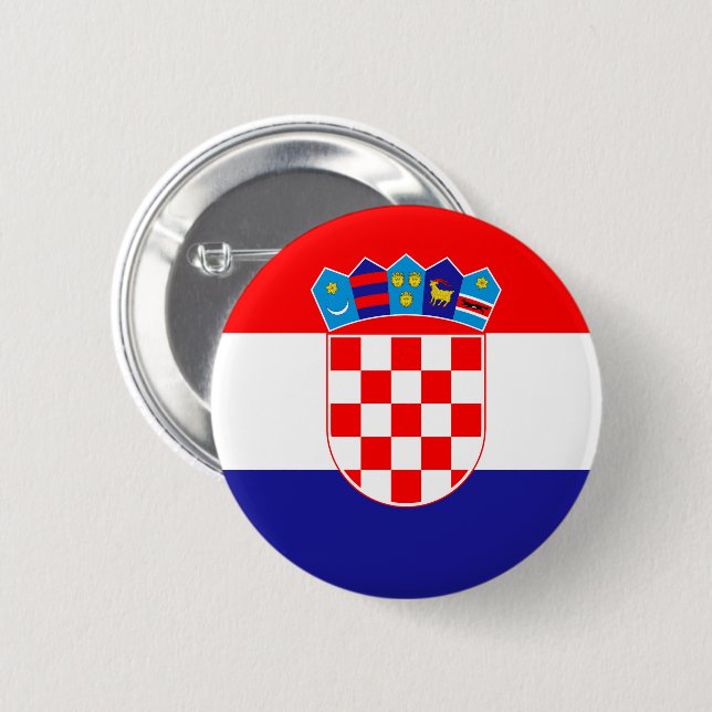 Flag of Croatia Button (Front & Back)