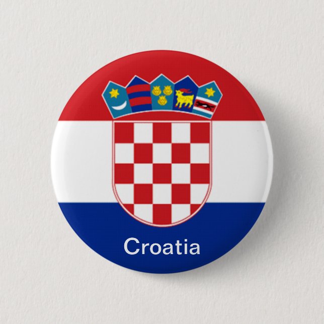 Flag of Croatia Button (Front)