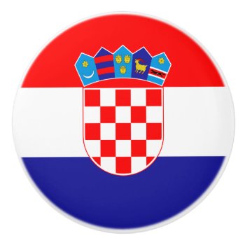 Flag Of Croatia Ceramic Knob by kfleming1986 at Zazzle