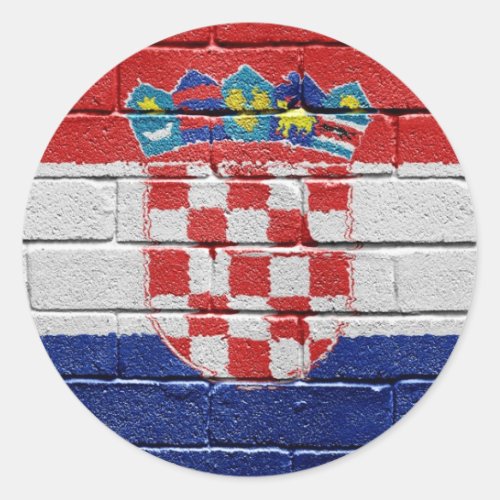 Flag of Croatia Classic Round Sticker
