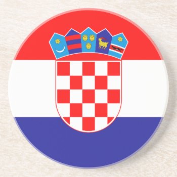 Flag Of Croatia Coaster by kfleming1986 at Zazzle