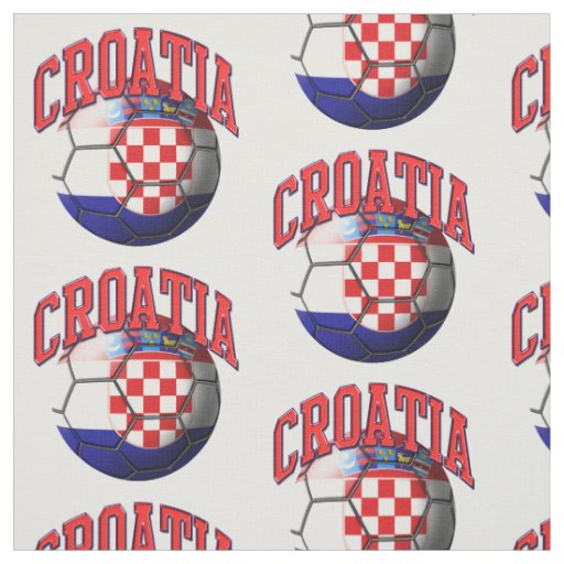 Flag of Croatia Croatian Soccer Ball Pattern Fabric