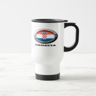 Flag of Croatia in Steel Frame Travel Mug