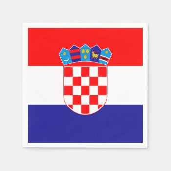 Flag Of Croatia Paper Napkins by kfleming1986 at Zazzle