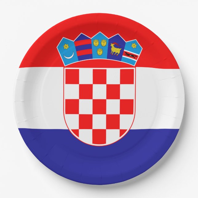 Flag of Croatia Paper Plates (Front)