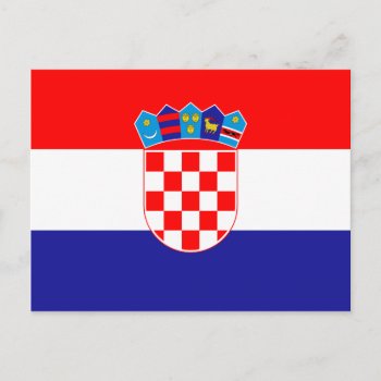 Flag Of Croatia Postcard by kfleming1986 at Zazzle
