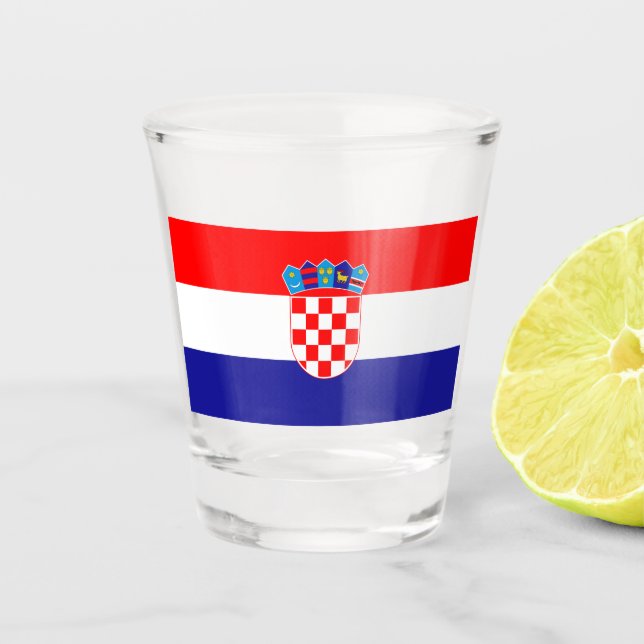 Flag of Croatia Shot Glass (Front)